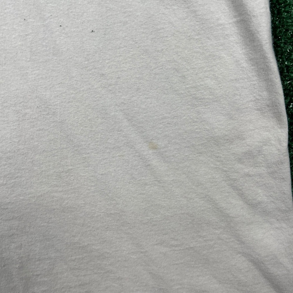Vintage Hanes Apple Center Logo Distressed T-Shirt Mens XL Gray Early iPhone Y2K - Picture 5 of 9